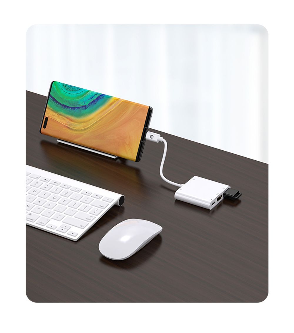 Adapteris,sadalītājs USB Type-C (USB 3.0, HDMI, Type-C)