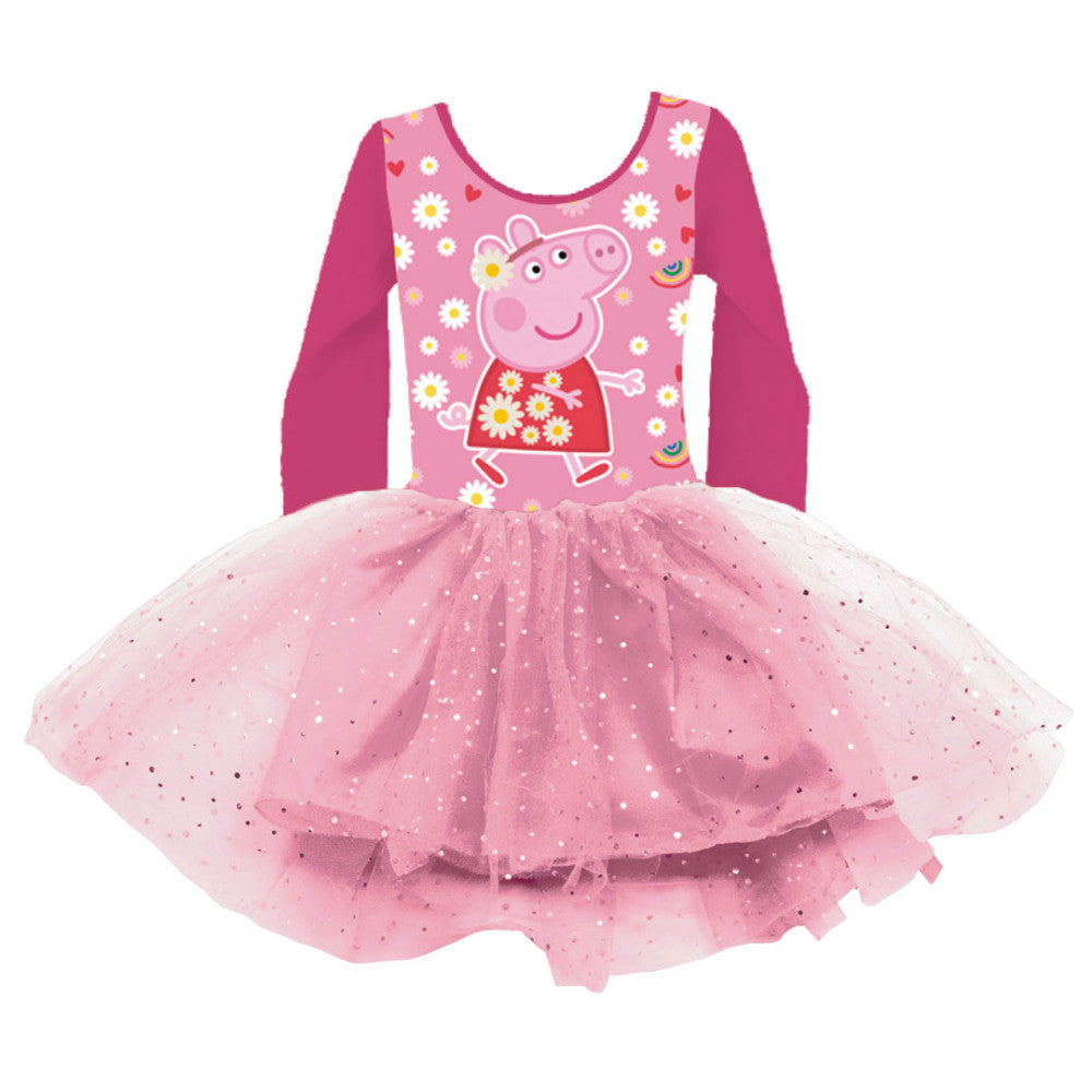 Peppa Pig Flowers bērnu baleta kleita no tilla 2-6 gadi