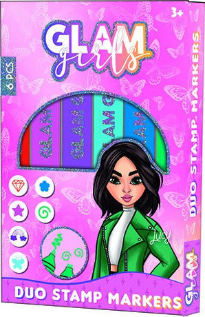 Girl Power Glam Girls Lucy marķieru un zīmogu komplekts 6 gab.