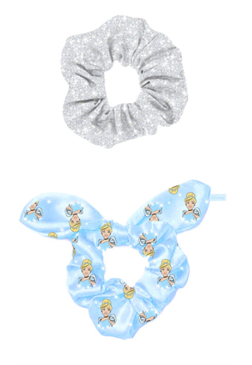 Disney Princess Cinderella matu gumiju komplekts ar sudraba spīdumu, 2 gab.