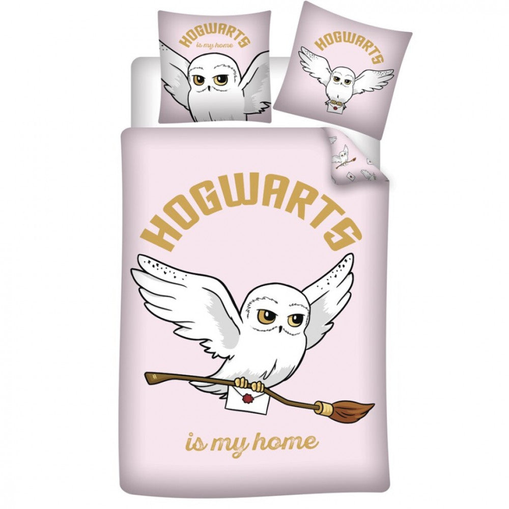 Harry Potter Hedvig gultas veļas komplekts 140√ó200cm, 63√ó63cm mikrošķiedra