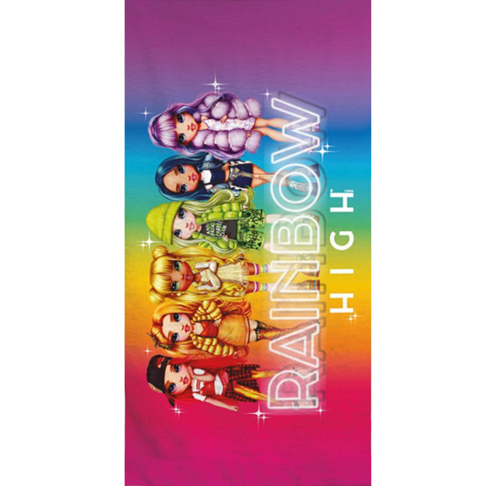 Rainbow High Team vannas dvielis, pludmales dvielis 70x140cm (ātri žūstošs)