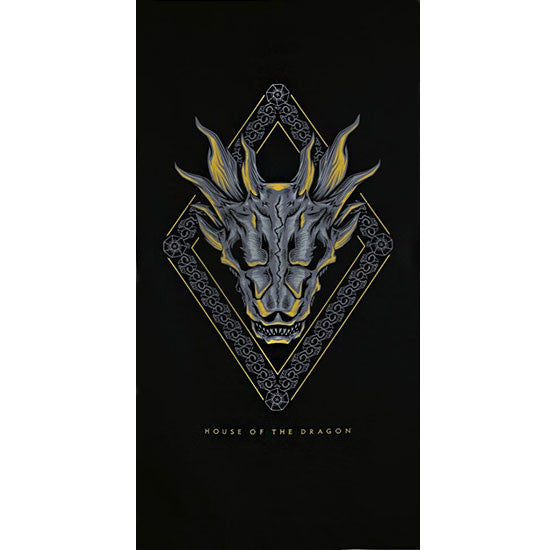 Game of Thrones: Pūķa nama vannas dvielis, pludmales dvielis 70x140cm (ātri žūstošs)