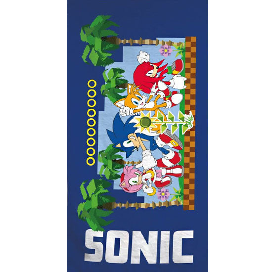 Sonic the Hedgehog Sonic the Hedgehog vannas dvielis, pludmales dvielis 70x140cm (ātri žūstošs)