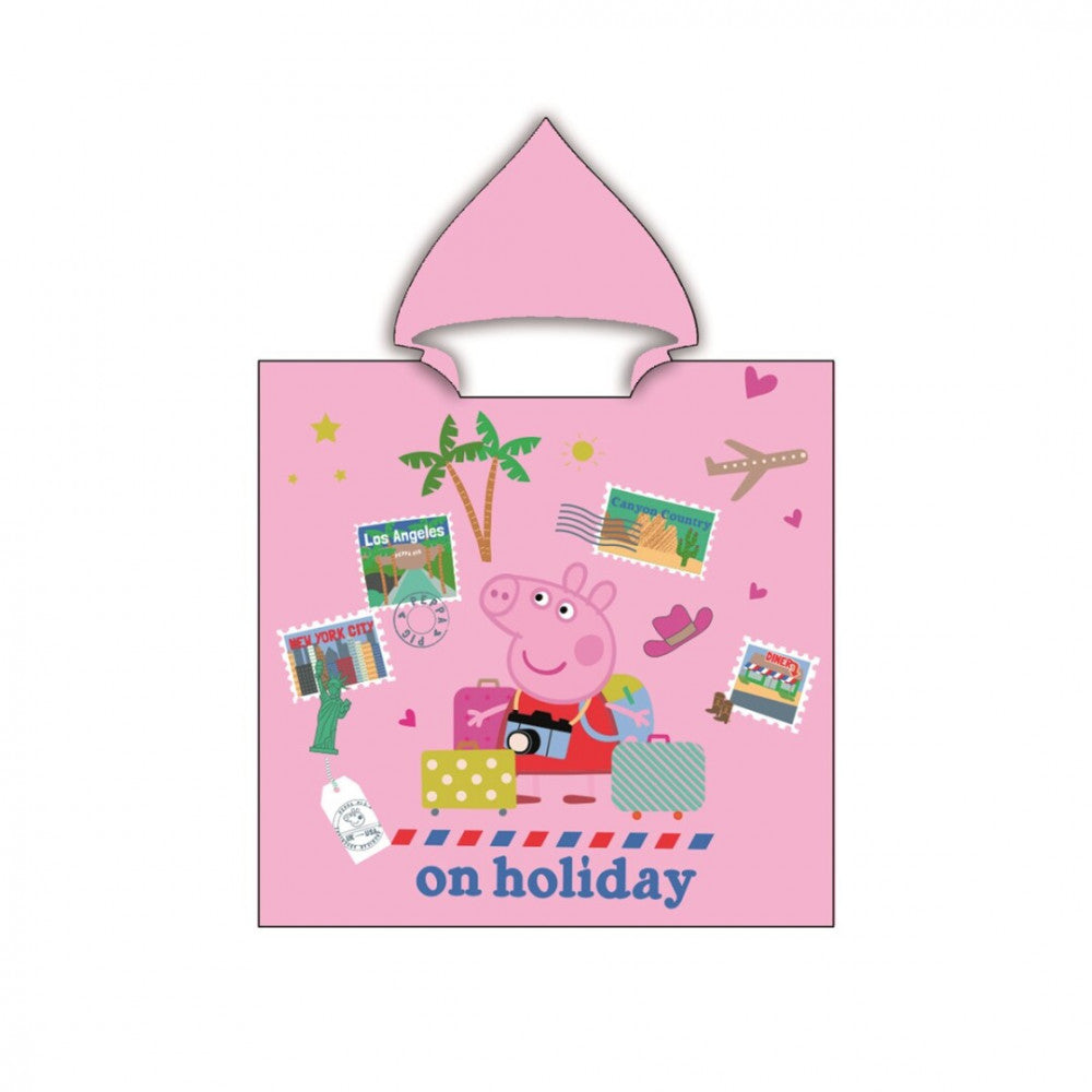 Peppa Pig svētku pludmales dvielis pončo 55x110 cm