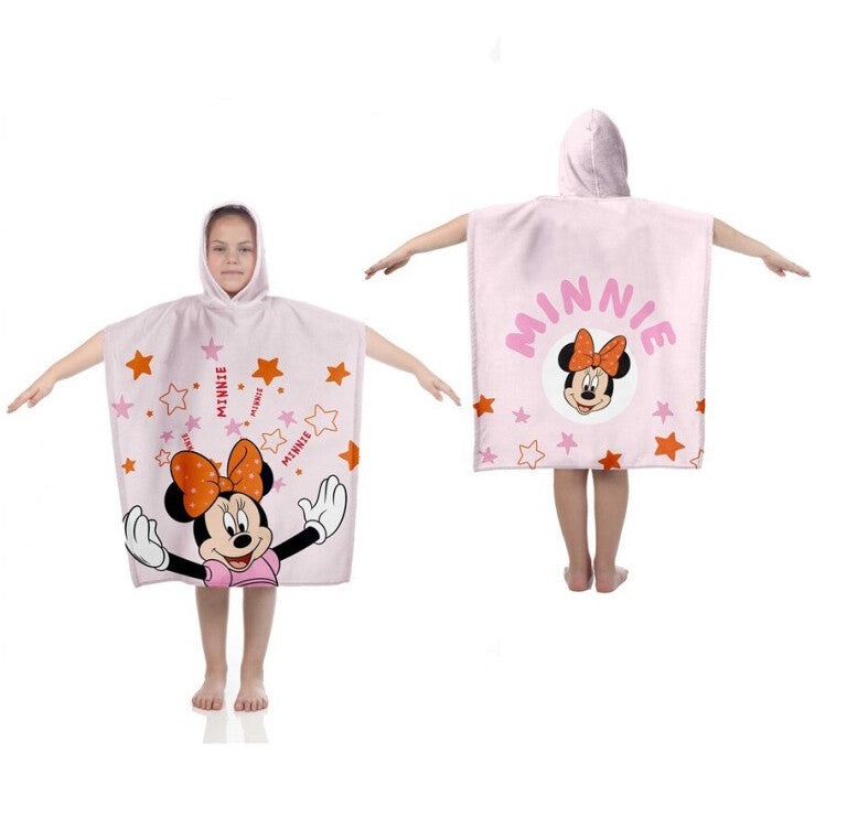 Disney Minnie pludmales dvielis pončo 60x120 cm