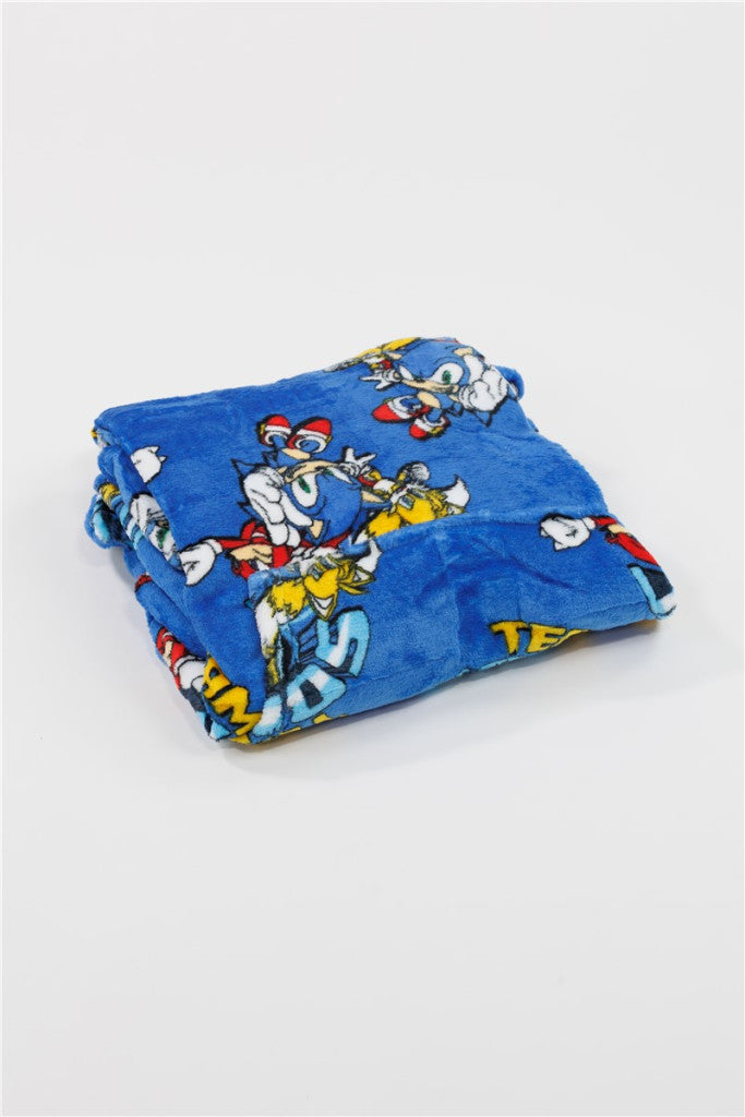 Sonic the Hedgehog Sonic the Hedgehog valkājama plīša flīsa sega, pončo