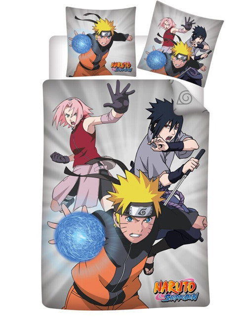Naruto Team 7 gultasveļas komplekts 140√ó200cm, 63√ó63 cm mikrošķiedra