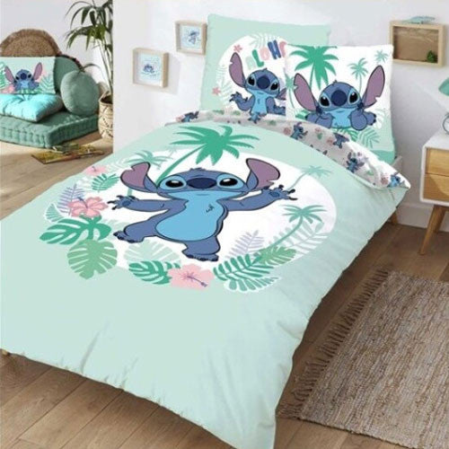 Disney Lilo un Stitch gultasveļas pārvalks Palm 140–200 cm, 65–65 cm