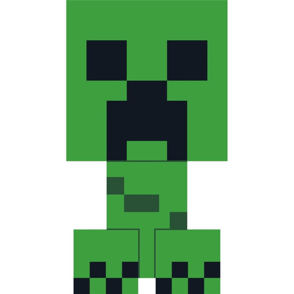 Minecraft Creeper formas spilvens, dekoratīvs spilvens 27x40 cm, velūrs