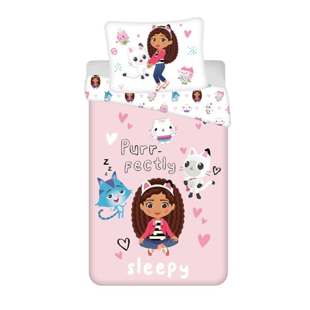Gabby's Dollhouse Sleepy gultasveļas pārvalks 135–200 cm, 80–80 cm