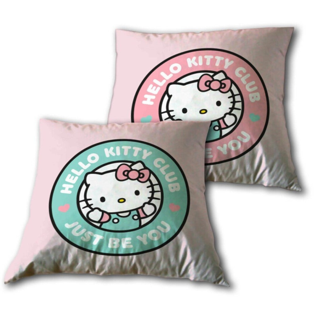 Hello Kitty Club spilvens, dekoratīvs spilvens 40x40 cm velūrs
