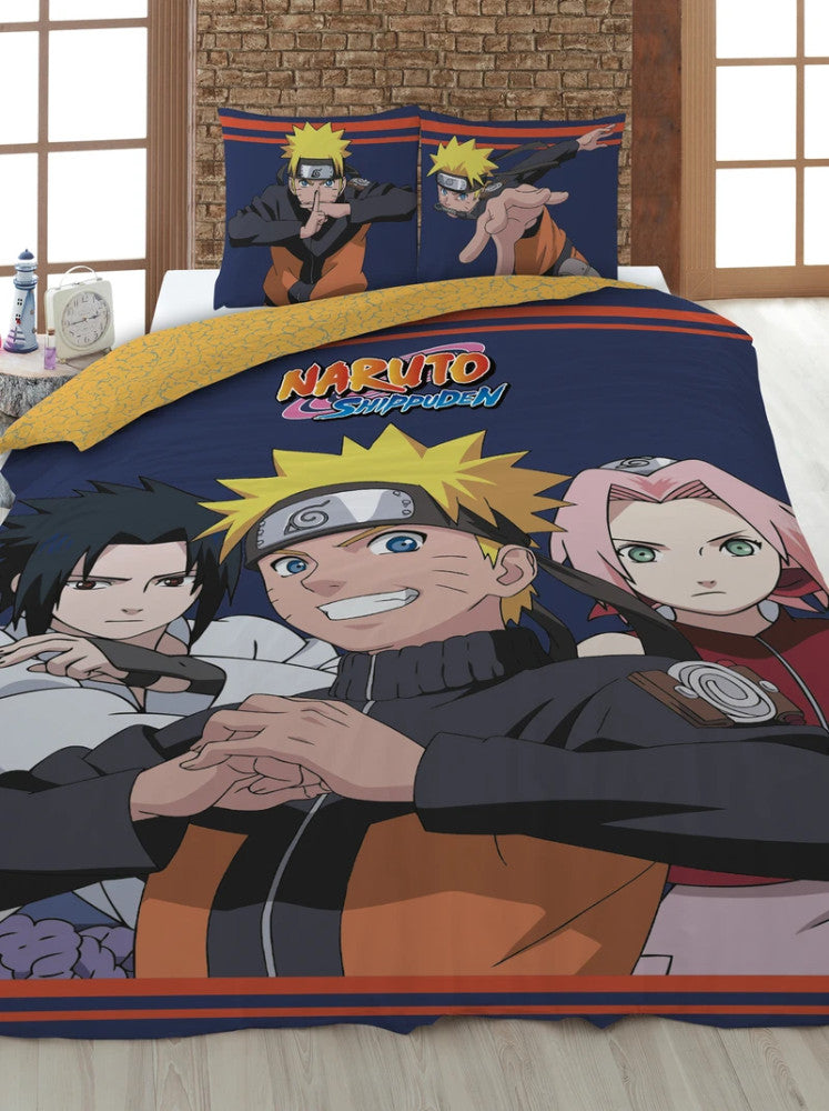 Naruto Confident Trio gultasveļas komplekts 140√ó200cm, 60√ó70cm