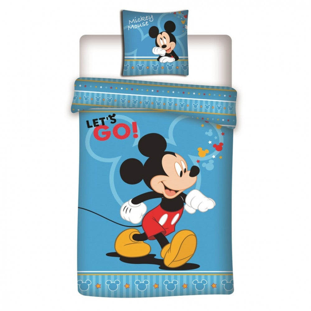 Disney Mickey Let's Go gultas veļa 140–200 cm, 63–63 cm mikrošķiedra