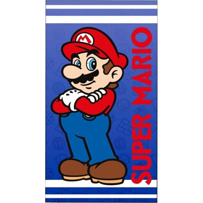 Super Mario vannas dvielis, pludmales dvielis 70x140cm