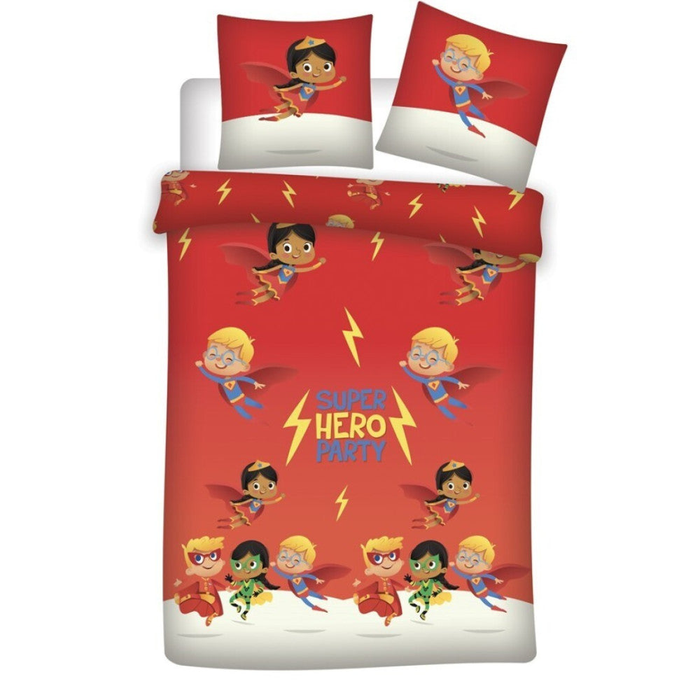 Supermena Mini Friends DC Super Hero gultasveļas komplekts 140√ó200cm, 65√ó65 cm