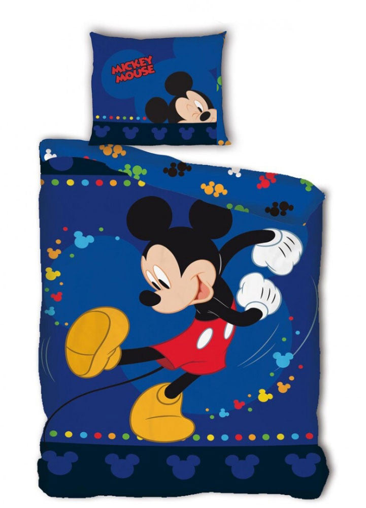 Disney Mickey Steps gultasveļas komplekts 140–200 cm, 63–63 cm mikrošķiedra