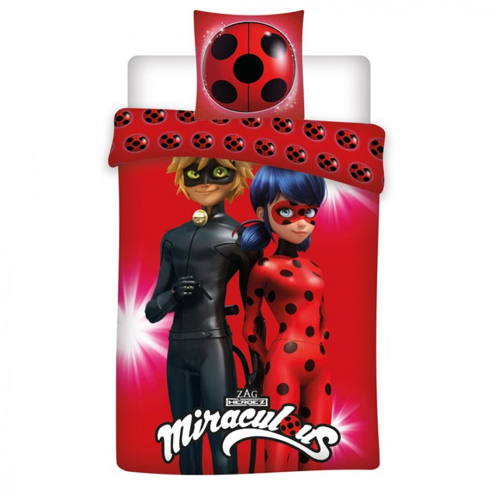 Miraculous Ladybug Yo-Yo Power gultasveļas komplekts 140–200 cm, 63–63 cm mikrošķiedra