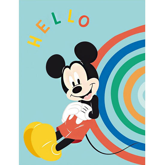 Disney Mickey Hello flīsa sega 100x140cm