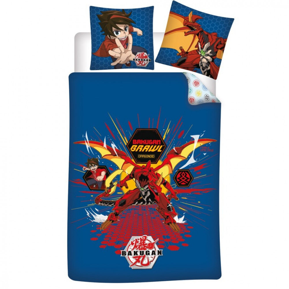 Bakugan Dragon Battle gultasveļas komplekts 140√ó200cm, 63√ó63 cm mikrošķiedra