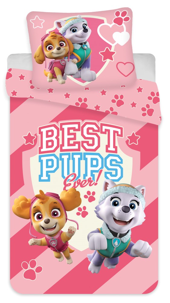 Ķepu patruļas bērnu gultasveļas komplekts "Best Puppets" 100–140 cm, 40–45 cm