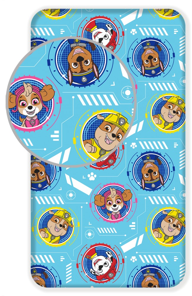Paw Patrol Technologies palags ar gumiju 90x200 cm