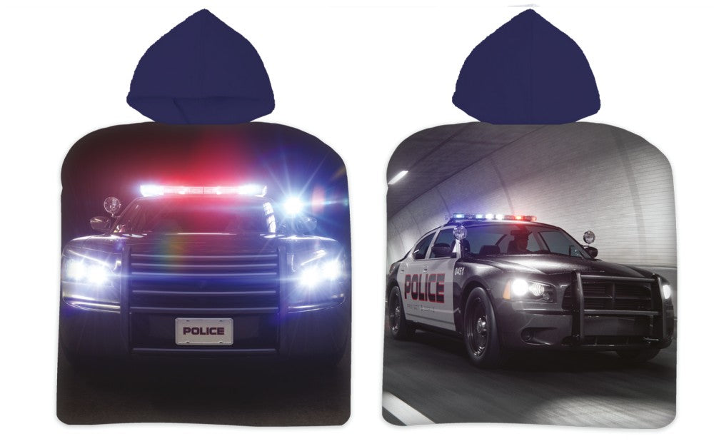 Policijas automašīnas pludmales dvielis pončo 50*100cm
