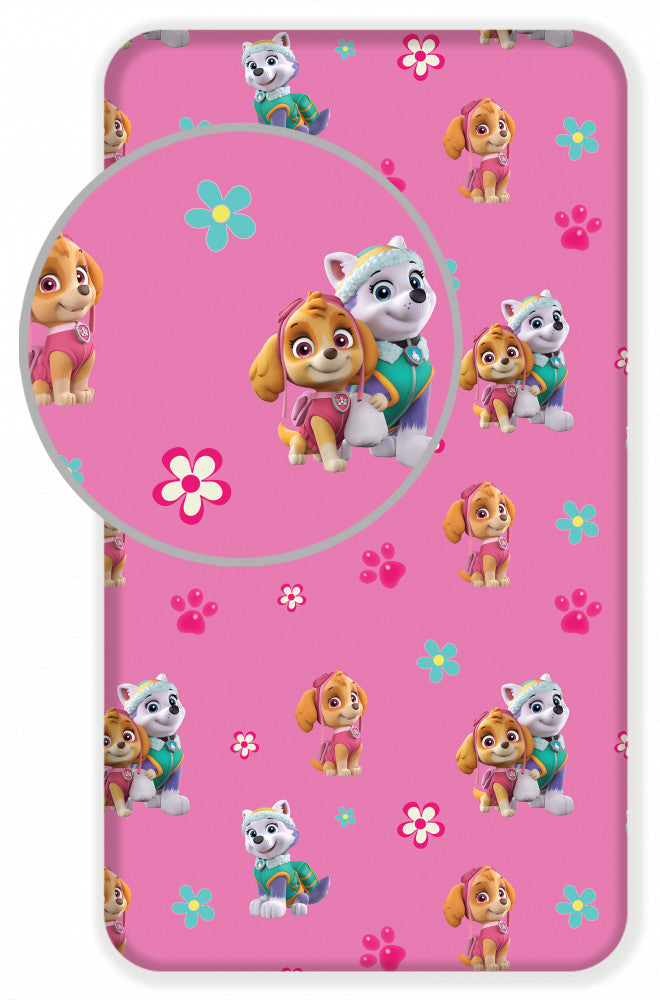 Paw Patrol Flowers palags ar gumiju 90x200 cm