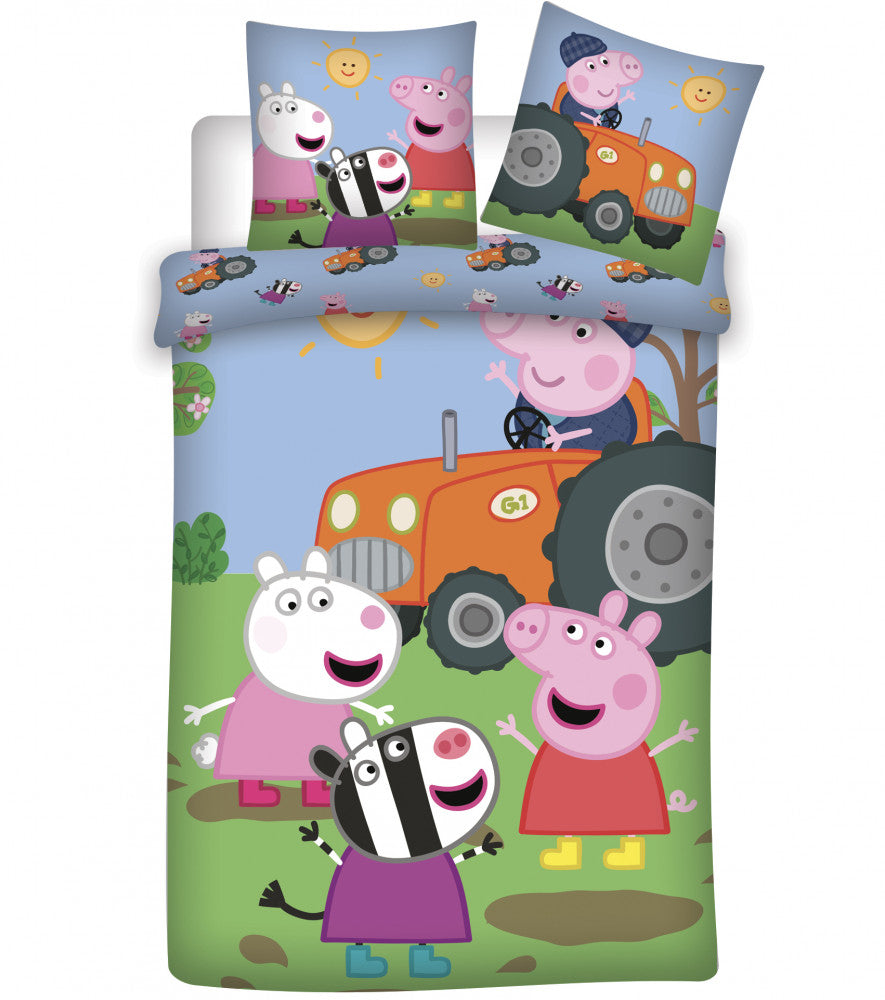 Peppa Pig gultasveļas komplekts 140√ó200cm, 70√ó90cm
