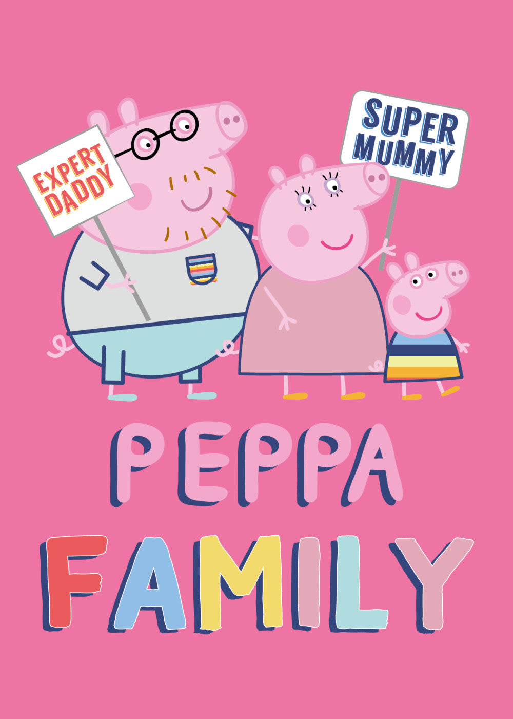 Peppa Pig Family rozā flīsa sega 100x140cm