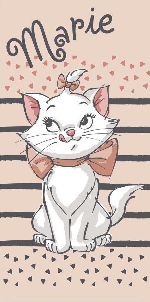 Disney Marie Yummy kaķu vannas dvielis, pludmales dvielis 70x140cm