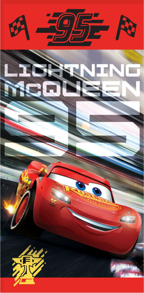 Disney Cars Zibens vannas dvielis, pludmales dvielis 70x140cm