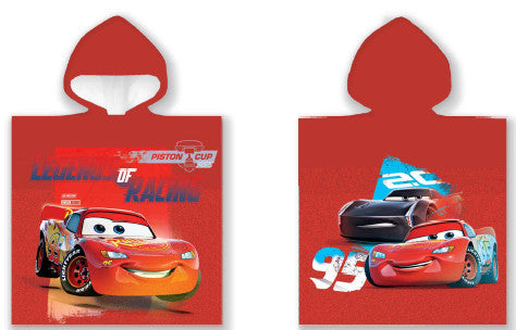Disney Cars Racing pludmales dvielis pončo 50x100cm