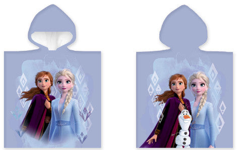 Disney Frozen pludmales dvieļu pončo 50x100 cm
