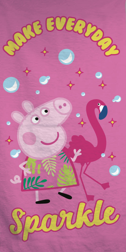 Peppa Pig Sparkle vannas dvielis, pludmales dvielis 70x140cm