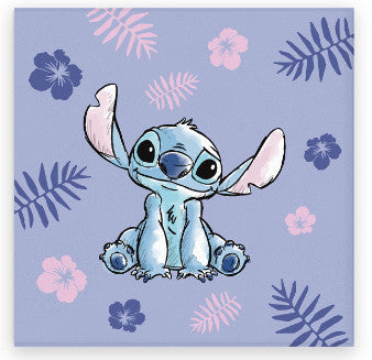 Disney Lilo un Stitch violets roku dvielis, sejas dvielis, 30x30cm