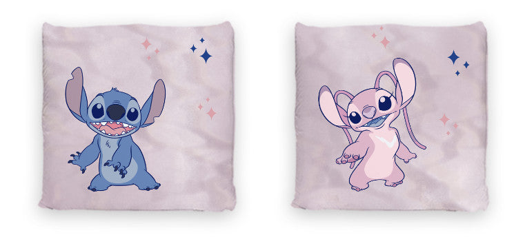 Disney Lilo un Stitch rozā dekoratīvais spilvens 40x40 cm