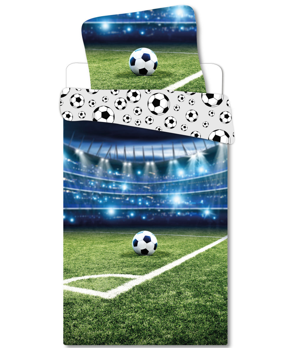 Futbola stadiona bērnu gultasveļas komplekts 100–135 cm, 40–60 cm