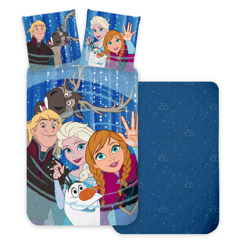 Disney Frozen Friends bērnu gultasveļas komplekts 100–135 cm, 40–60 cm