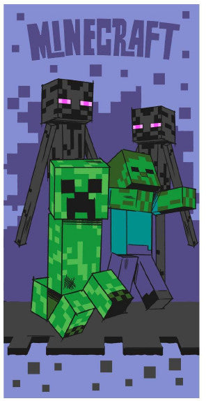 Minecraft Sketch Mobs vannas dvielis, pludmales dvielis 70x140cm