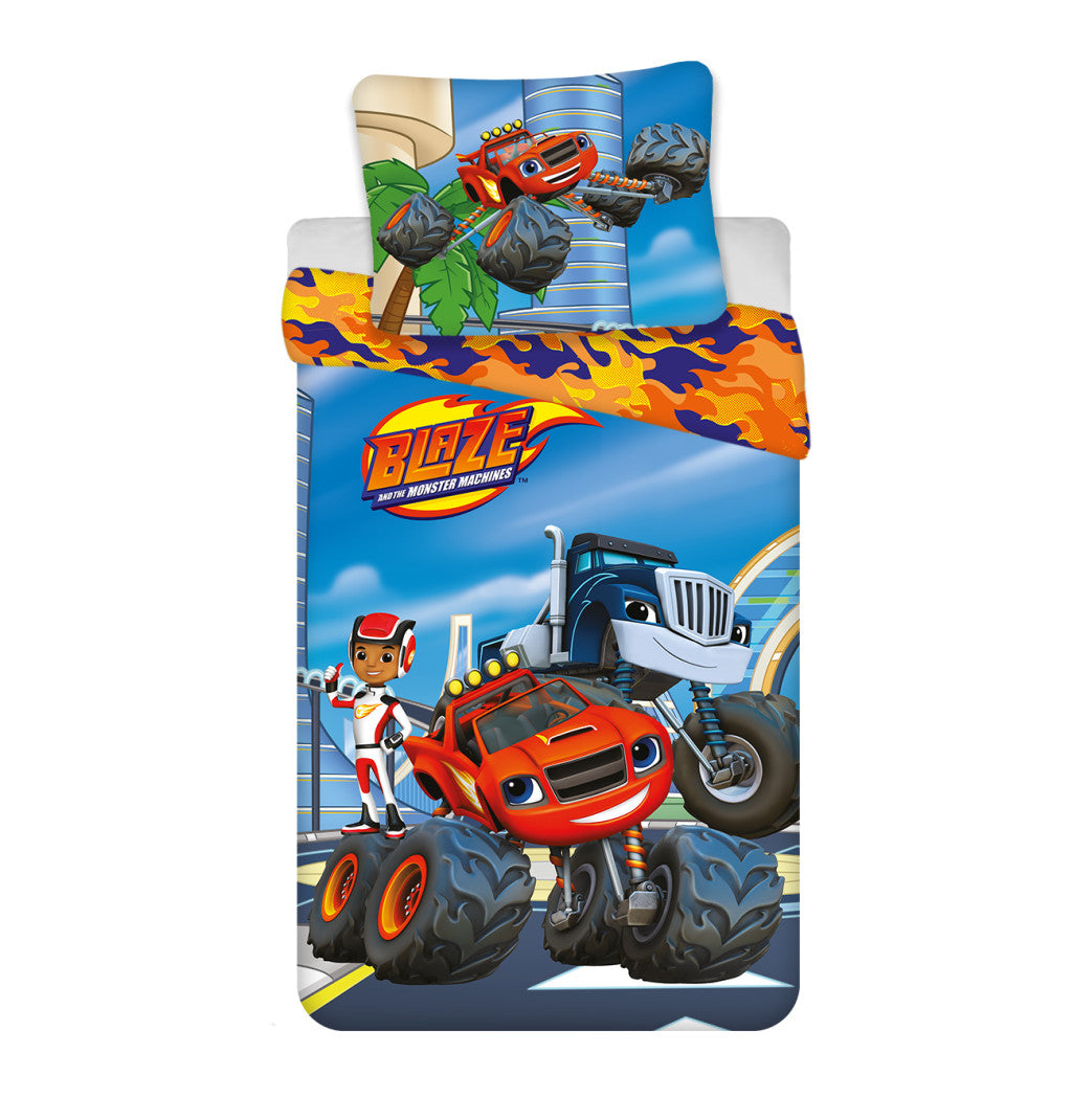 Blaze Race bērnu gultasveļas komplekts 100–135 cm, 40–60 cm