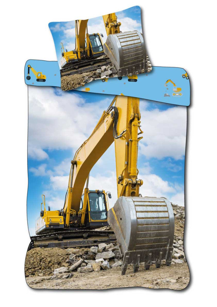 Construction Power bērnu gultasveļas komplekts, bērnistabai 100–135 cm, 40–60 cm