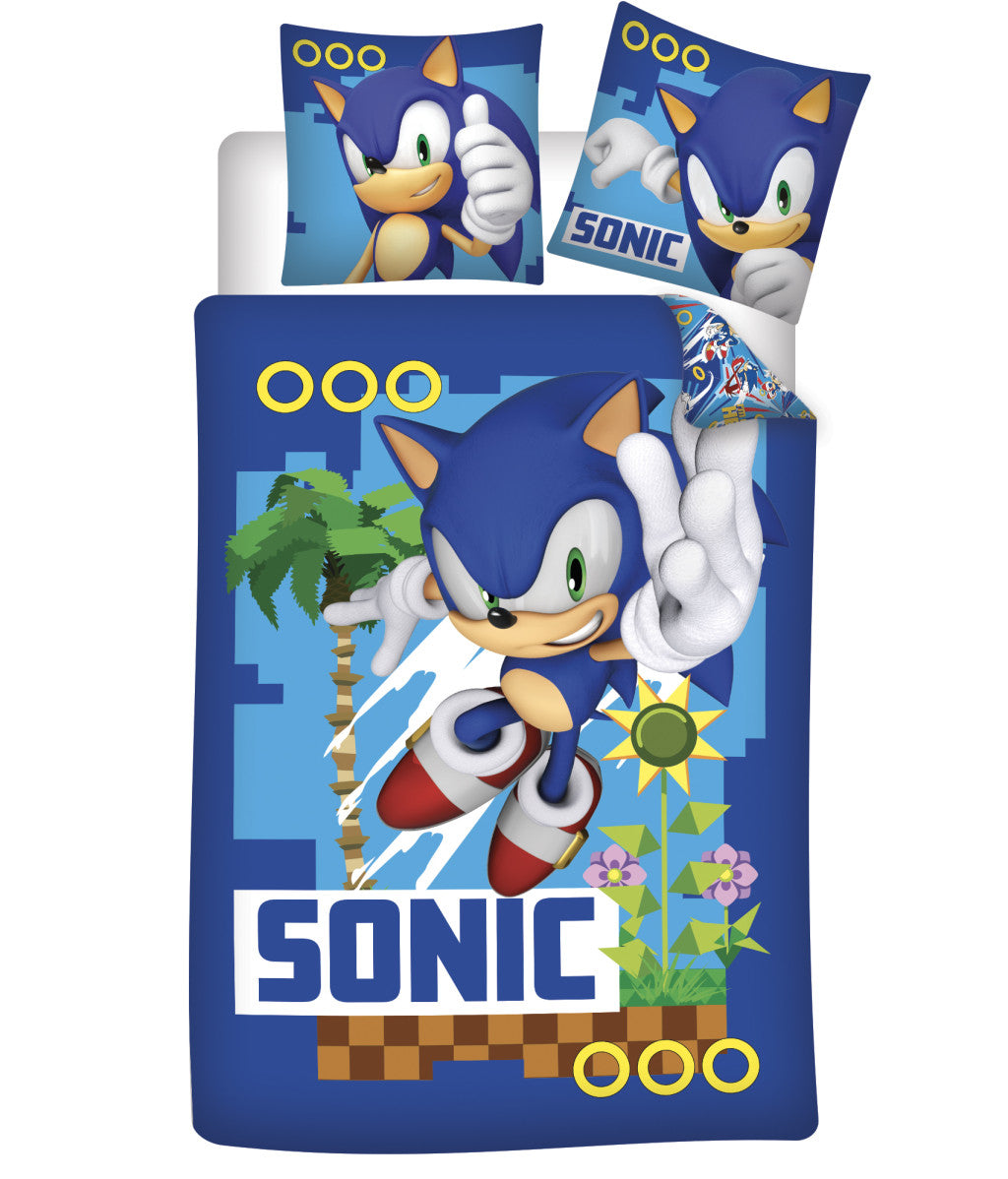 Sonic the Hedgehog Turbo bērnu gultasveļa 100√ó135 cm, 40√ó60 cm