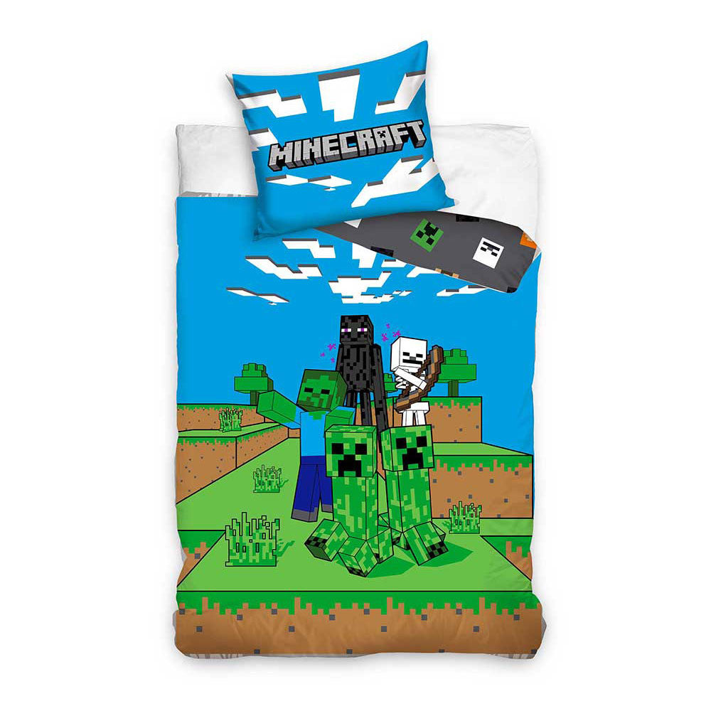 Minecraft Ambush gultasveļas komplekts 140√–200 cm, 70–90 cm