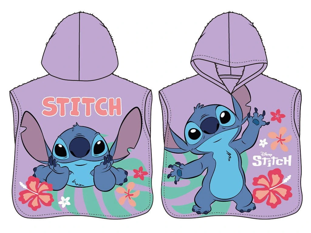 Disney Lilo un Stitch Citplanētiešu paradīzes pludmales dvielis pončo 50x115 cm