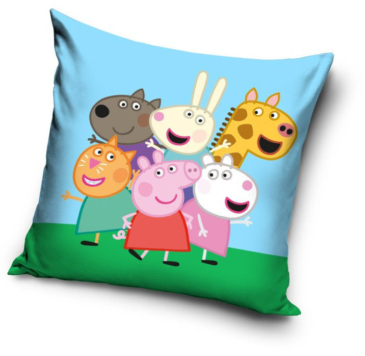 Peppa Pig Friends spilvena pārvalks 40x40 cm samts