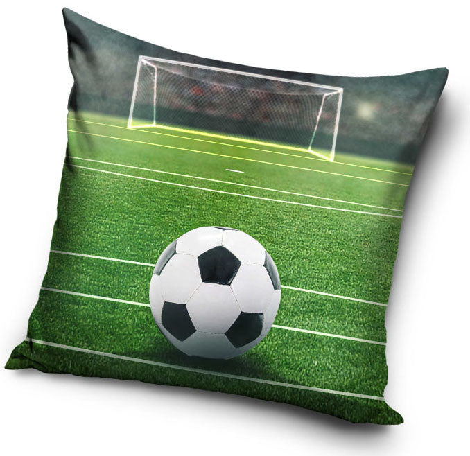 Futbola fināla vārtu velūra spilvena pārvalks 40x40 cm