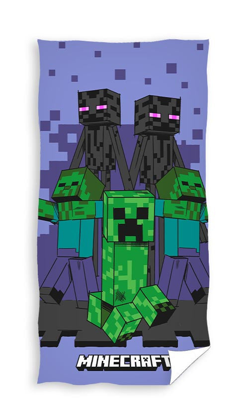 Minecraft violets vannas dvielis, pludmales dvielis 70x140cm