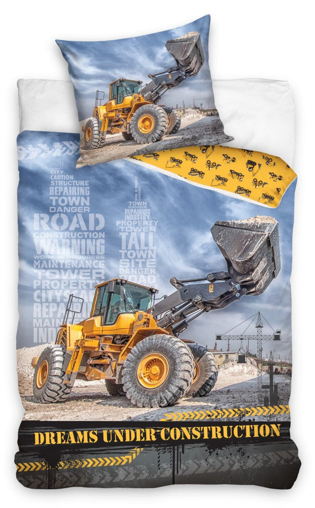 Gultasveļas komplekts "Construction Dreams" 140–200 cm, 70–90 cm