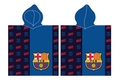 FC Barcelona zils pludmales dvielis pončo 60x120 cm